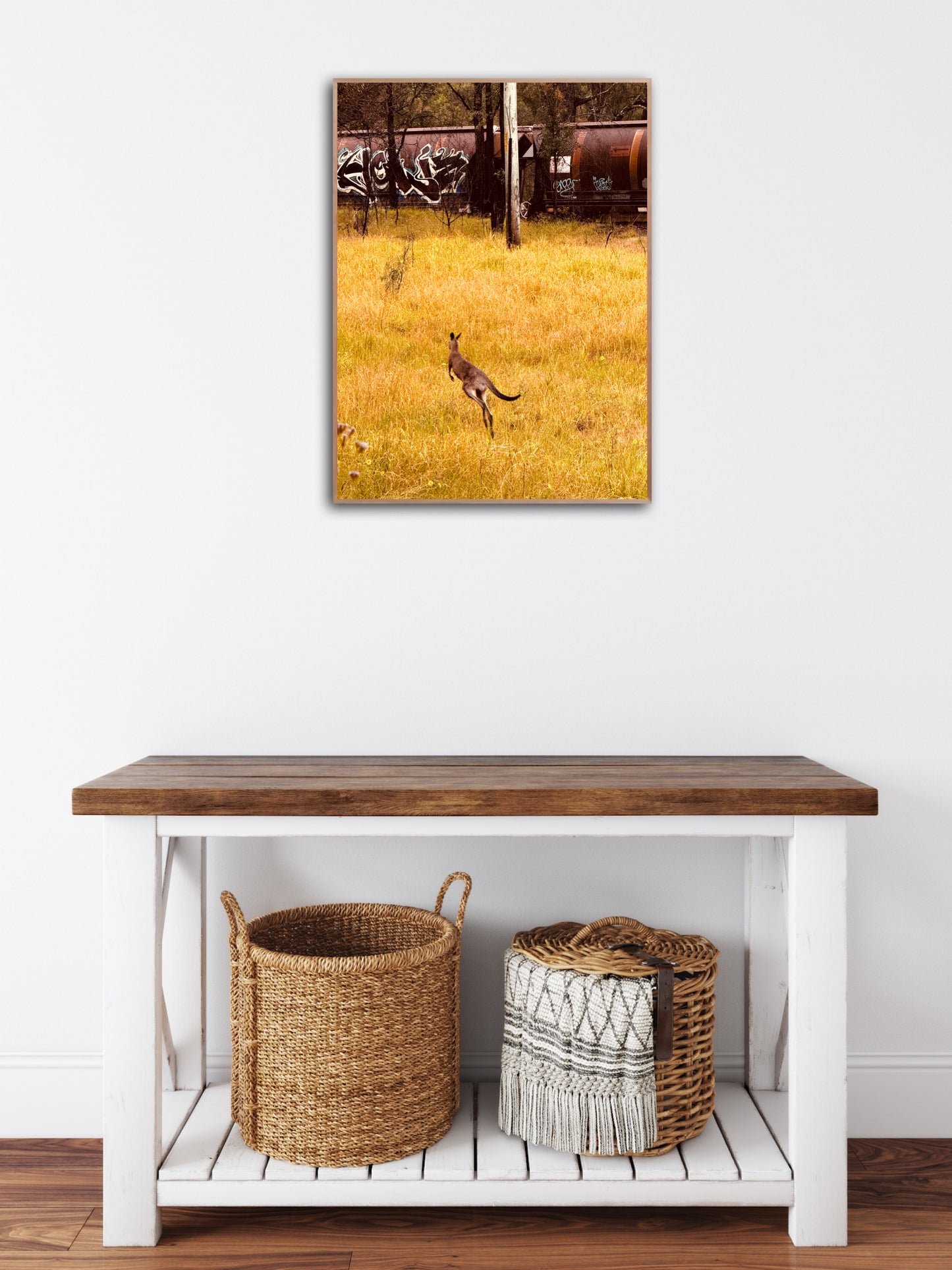 "Silent Tracks, Wild Steps: Kangaroo and the Forgotten Train" Fine Art Photography