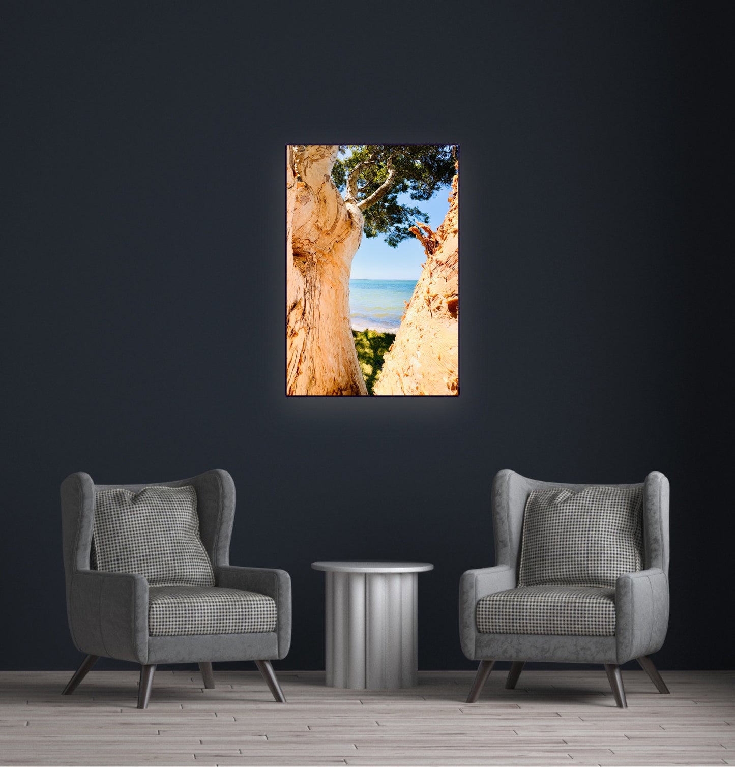 "Blue Waters Through the Bark" Fine Art Photography