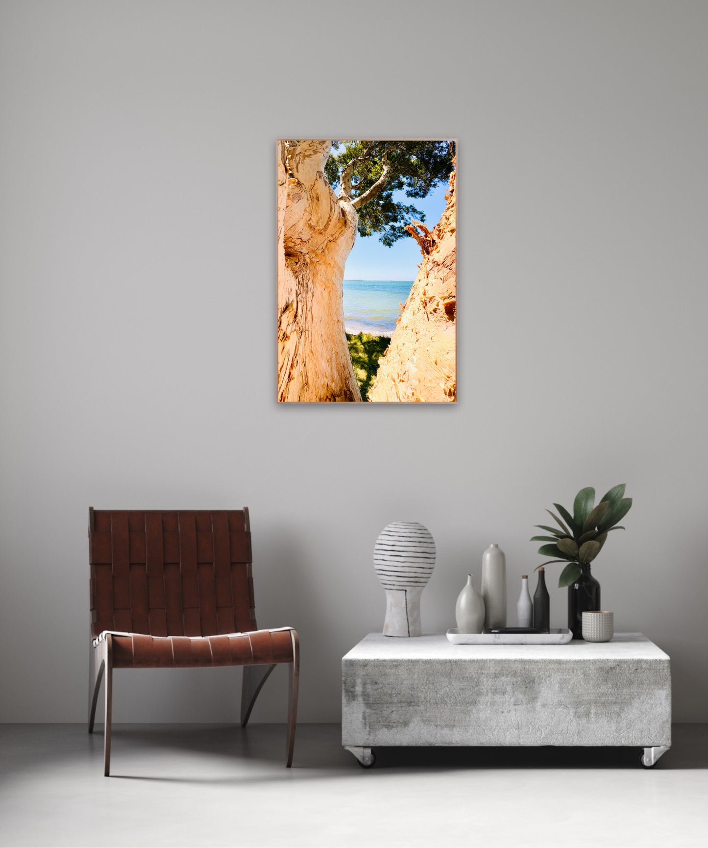 "Blue Waters Through the Bark" Fine Art Photography