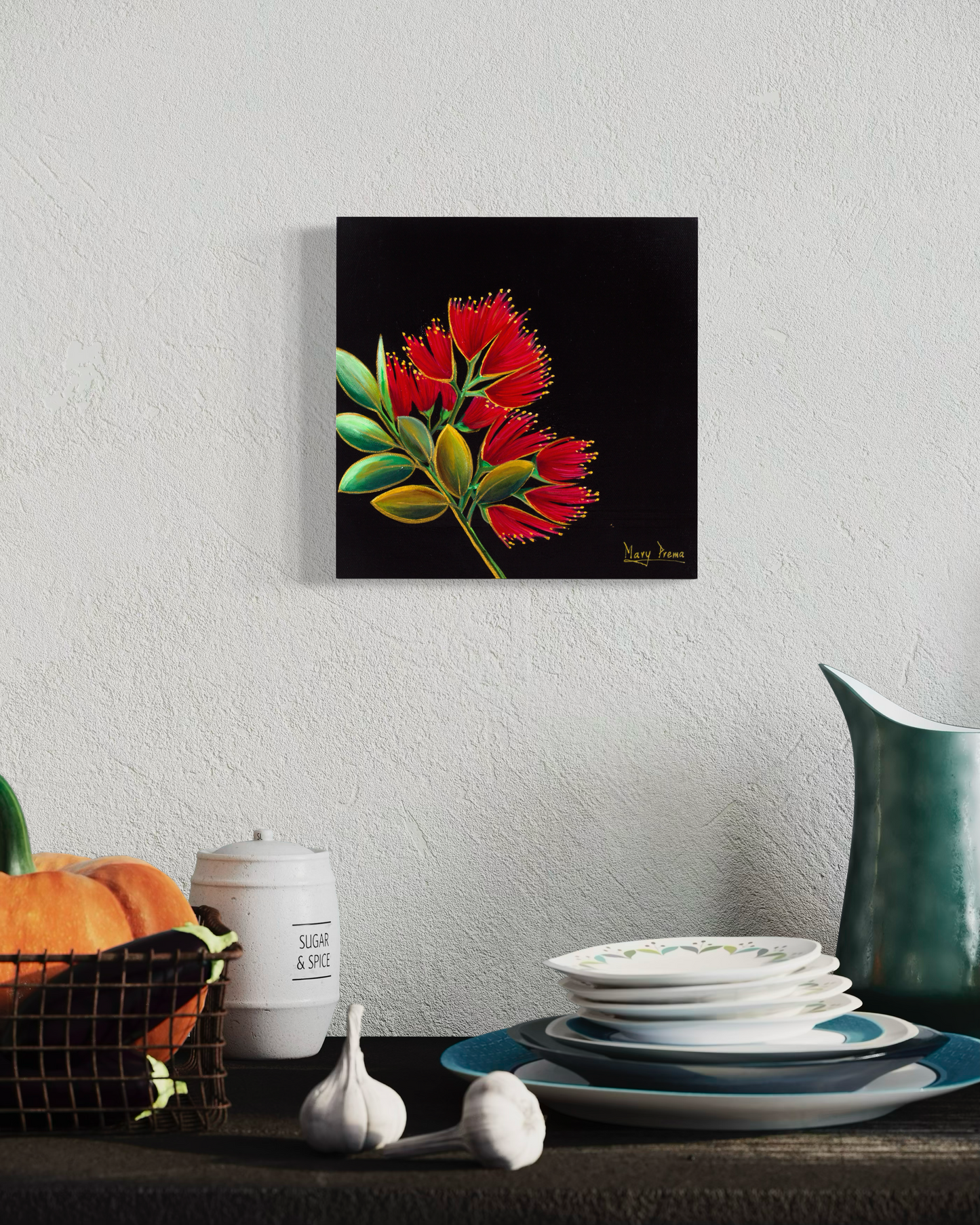 “Scarlet Bloom” Original Painting