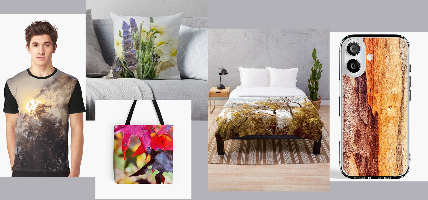 T-shirts, Stationery, Bags, Cushions, Home Decor & Accessories